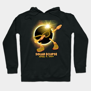 Total Solar Eclipse 2024 Funny Dabbing For Kids Toddler Boys Hoodie